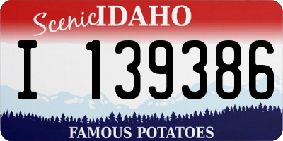 ID license plate I139386