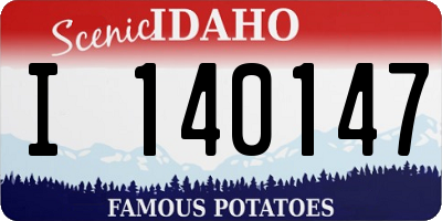 ID license plate I140147