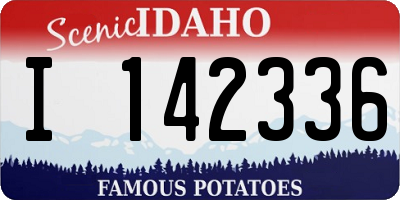 ID license plate I142336
