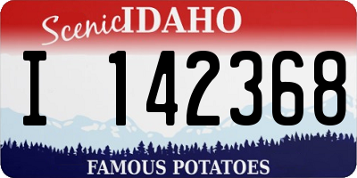 ID license plate I142368