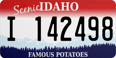 ID license plate I142498