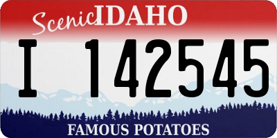 ID license plate I142545