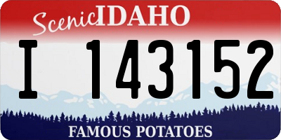 ID license plate I143152