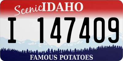 ID license plate I147409
