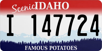 ID license plate I147724