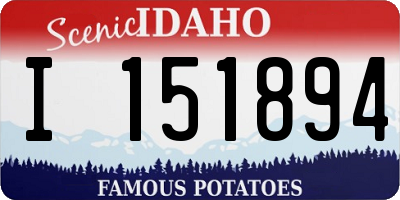 ID license plate I151894
