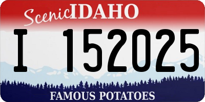 ID license plate I152025