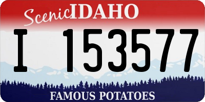 ID license plate I153577