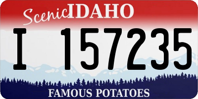 ID license plate I157235
