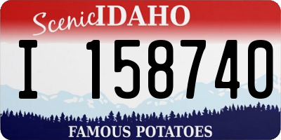 ID license plate I158740