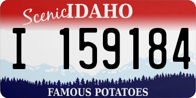 ID license plate I159184
