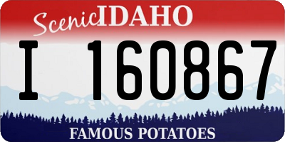ID license plate I160867