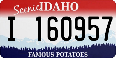 ID license plate I160957