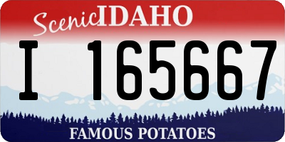 ID license plate I165667
