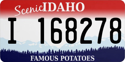 ID license plate I168278