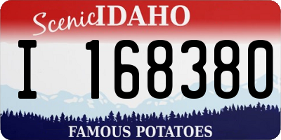 ID license plate I168380