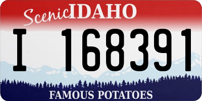 ID license plate I168391