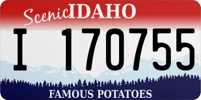 ID license plate I170755