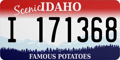 ID license plate I171368