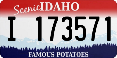 ID license plate I173571