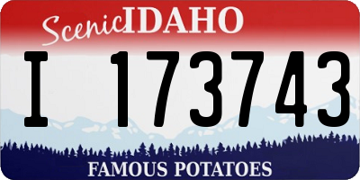 ID license plate I173743