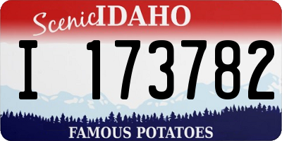 ID license plate I173782