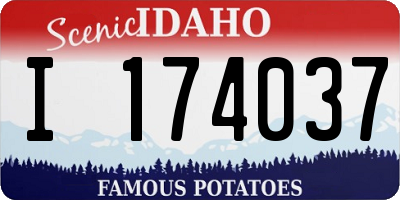ID license plate I174037