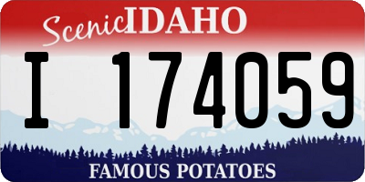 ID license plate I174059