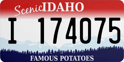 ID license plate I174075