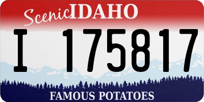 ID license plate I175817