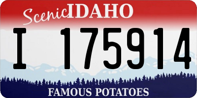 ID license plate I175914
