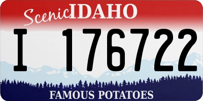 ID license plate I176722