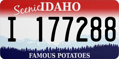 ID license plate I177288
