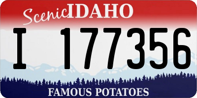 ID license plate I177356