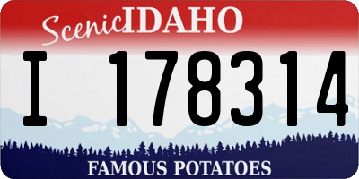 ID license plate I178314