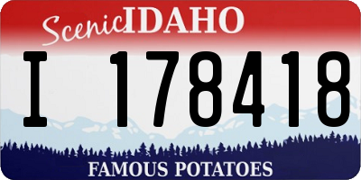 ID license plate I178418
