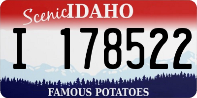ID license plate I178522