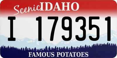 ID license plate I179351