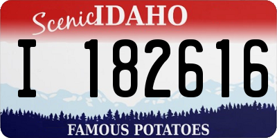ID license plate I182616