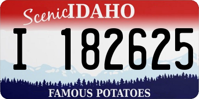 ID license plate I182625