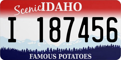 ID license plate I187456