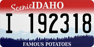 ID license plate I192318