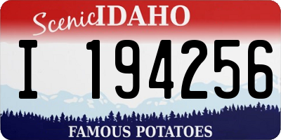 ID license plate I194256