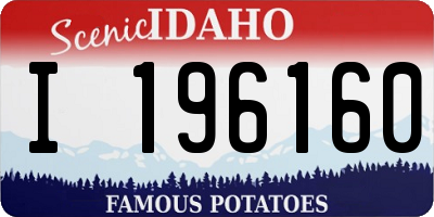 ID license plate I196160