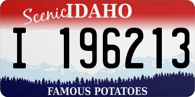 ID license plate I196213