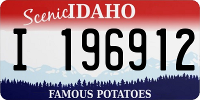 ID license plate I196912