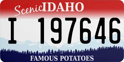 ID license plate I197646