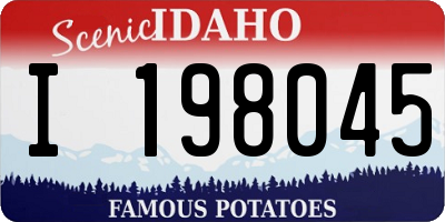 ID license plate I198045