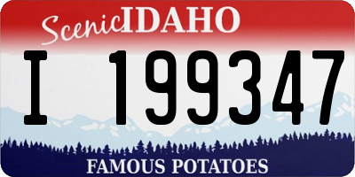 ID license plate I199347