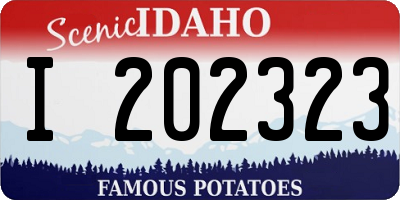 ID license plate I202323